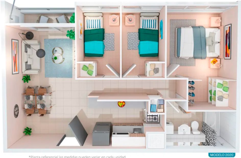Plano 3D-1B — Jardines de Alvarado